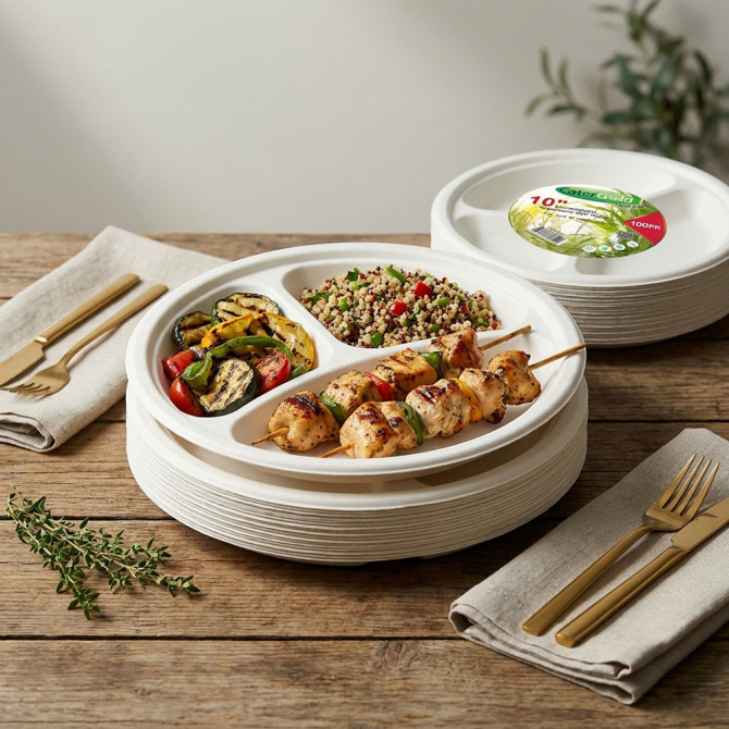 Biodegradeable Bagasse Plates Recyclable 10 image