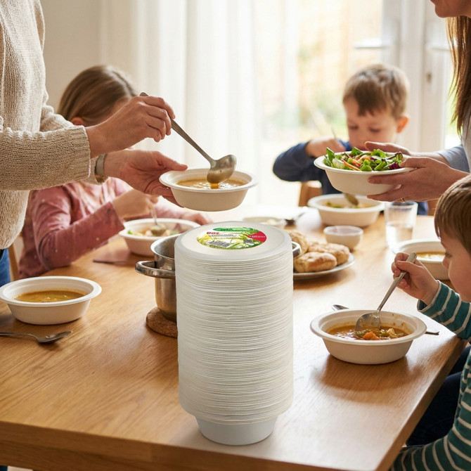 Biodegradeable Bagasse Bowls Recyclable 6oz 100 Pack image