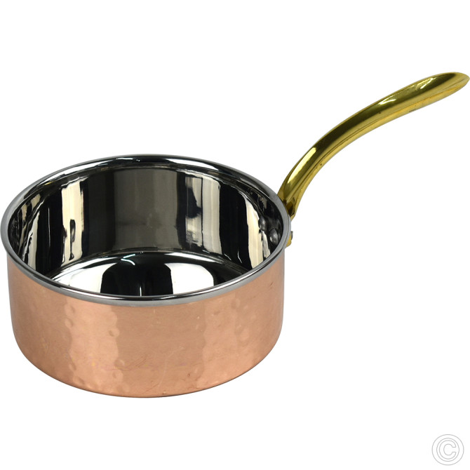 Copper Steel Sauce Pan With Brass Handle No2 530 ml image