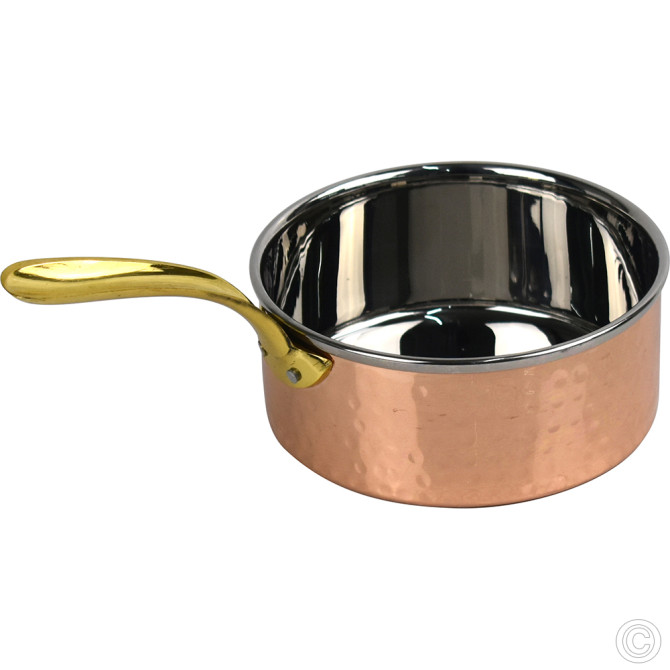 Copper Steel Sauce Pan With Brass Handle No2 530 ml image