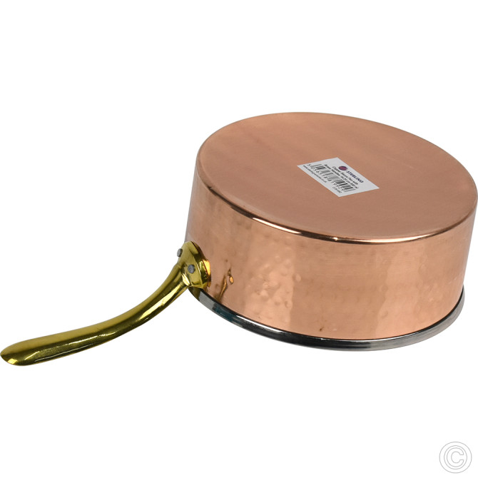 Copper Steel Sauce Pan With Brass Handle No3 850 ml image