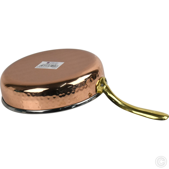 Copper Steel Fry Pan With Brass Handle No2 530 ml image