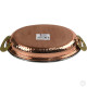 Copper Steel Oval Dish With Brass Handles No2 8