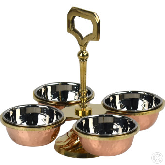Copper Pickle Set 4 Bowls 480 ml