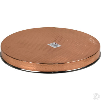 Copper Steel Thali 31cm