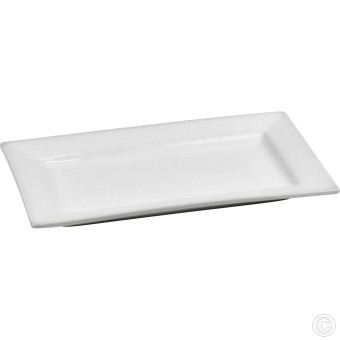 HorecaGold Rectangular Porcelain Flat Plate 260mm 10