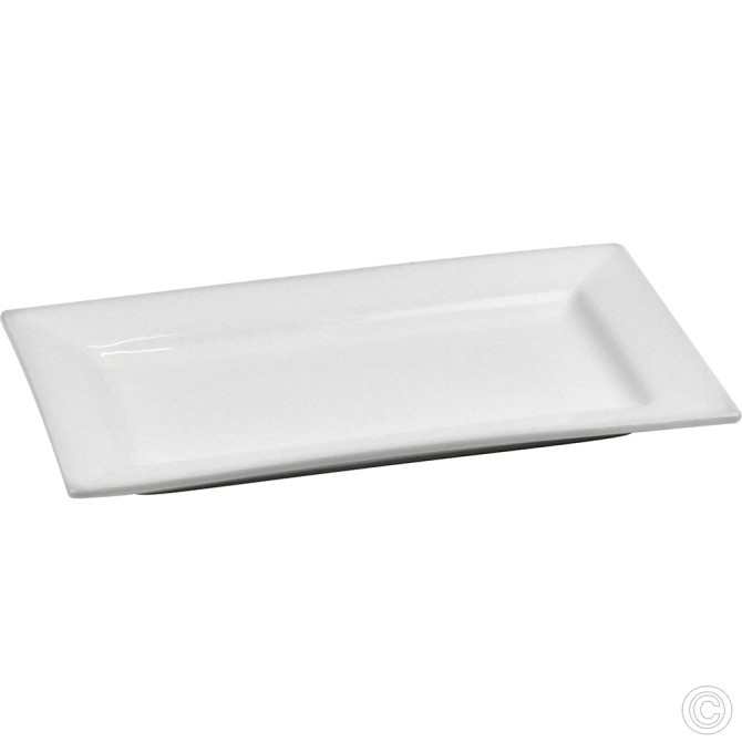 HorecaGold Rectangular Porcelain Flat Plate 260mm 10