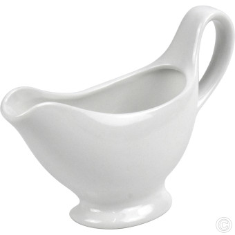 HorecaGold Porcelain Sauce Boat 225ML 8Oz White