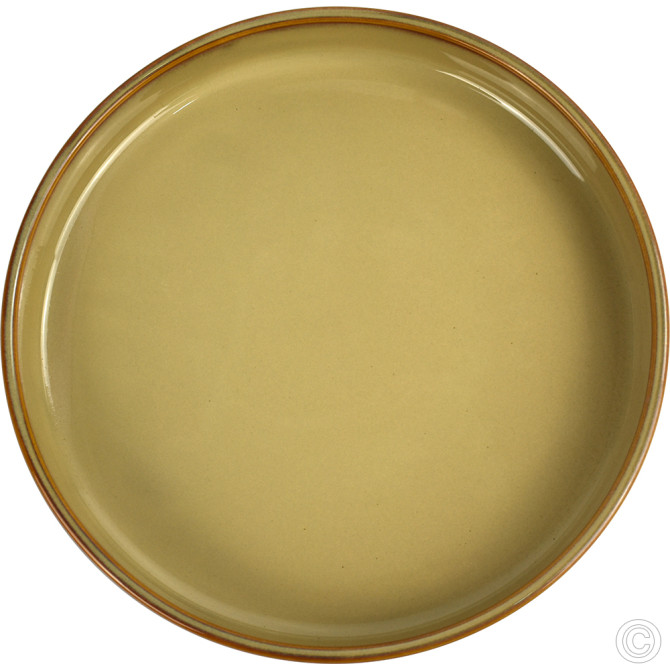 HorecaGold Porcelain Round Stacking Tray 800ML 28Oz Reactive Glaze Brown SERVEWARE image