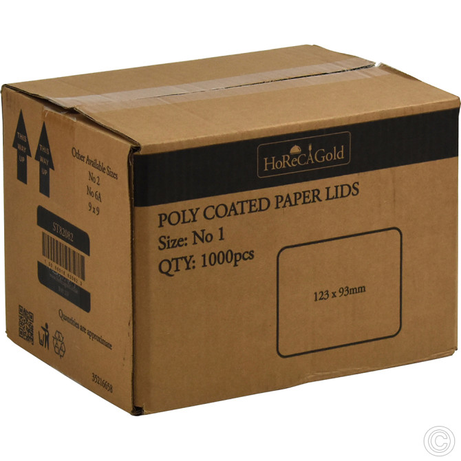HorecaGold No 1 Lids Heavy Poly 1000pack DISPOSABLES image