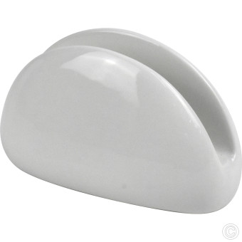 HorecaGold Porcelain Napkin Holder 12 x 6cm White 