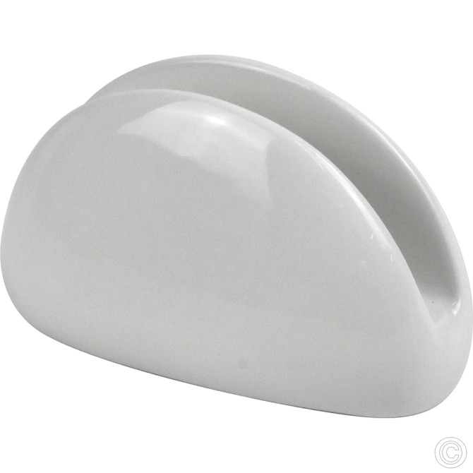HorecaGold Porcelain Napkin Holder 12 x 6cm White SERVEWARE image