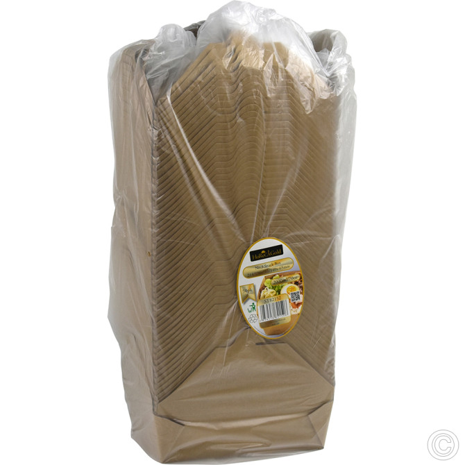 HorecaGold No.3 Snack Box Brown 50pk 2000ml/70oz (218/196x161/140x-65mm) image