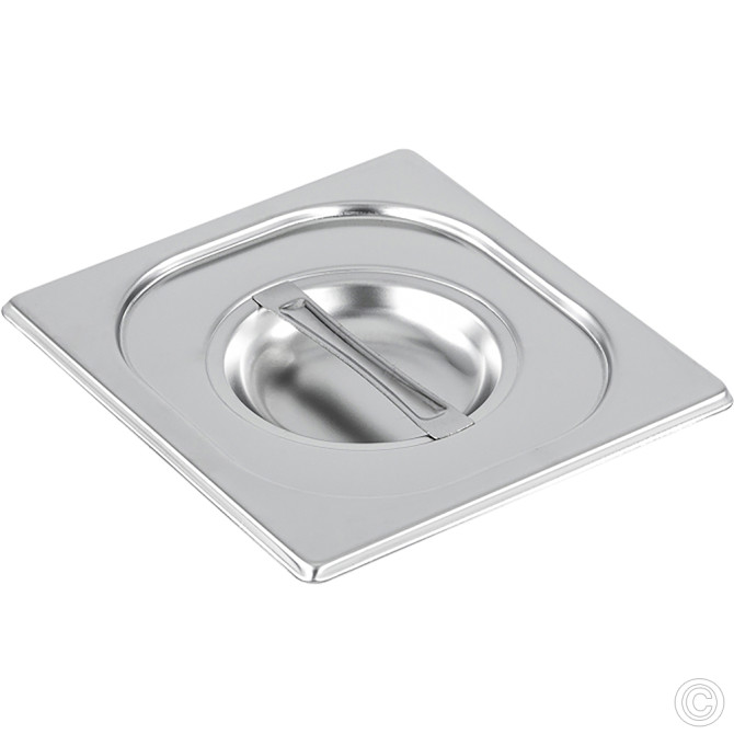 HorecaGold Stainless Steel Gastronorm Container Cover 1/6 162mm image