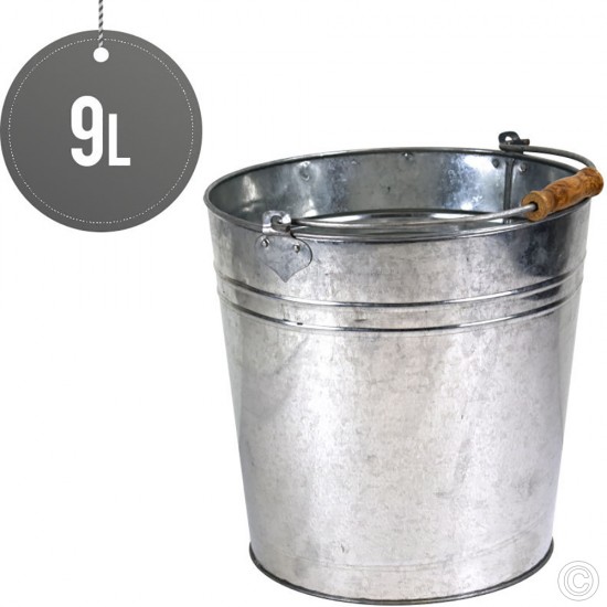 Galvanised Metal Bucket 9L image