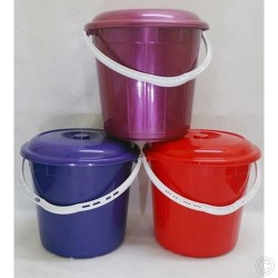 Sturdy Bucket With Lid Clear 20L