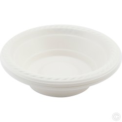 Reusable Plastic Bowls 6'' 20pack White