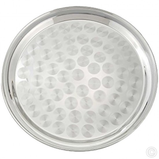 Stainless Steel Round Serving Tray 35cm SERVEWARE image