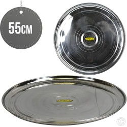 Stainless Steel Round Serving Plate Tray 50cm