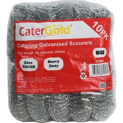 CaterGold Galv Steel Scourer W40 10pk