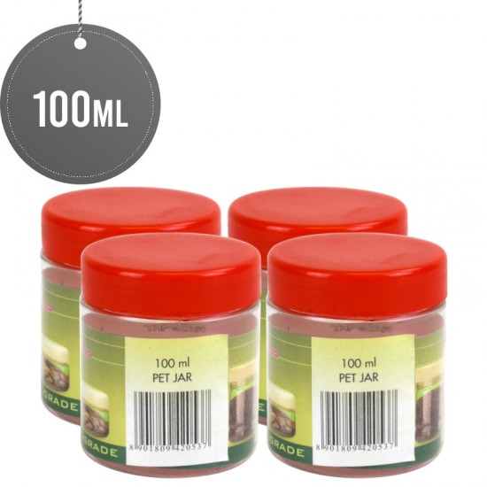 Plastic Food Storage Jars Canisters 100ML 4pack image