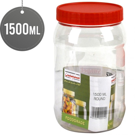 Plastic Food Storage Jars Containers 1.5L image