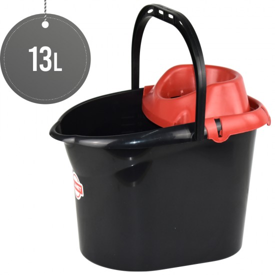Plastic Mop Bucket With Detachable Strainer 13L CLEANING PRODUCTS image