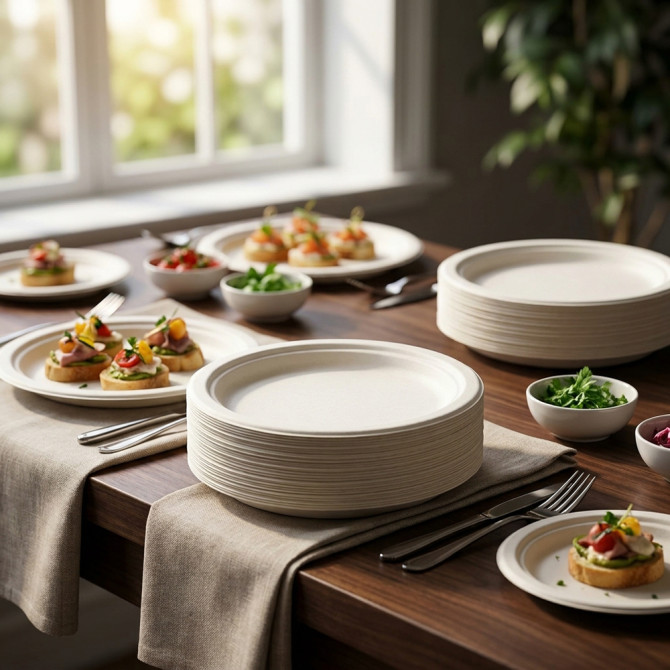 Biodegradeable Bagasse Plates Recyclable 7