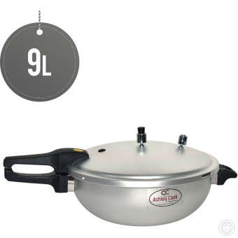Bravo Aluminium Karahi Pressure Cooker 9L