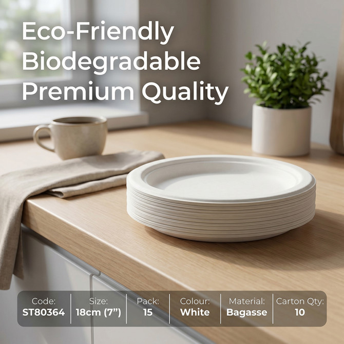Biodegradeable Bagasse Plates Recyclable 7 image
