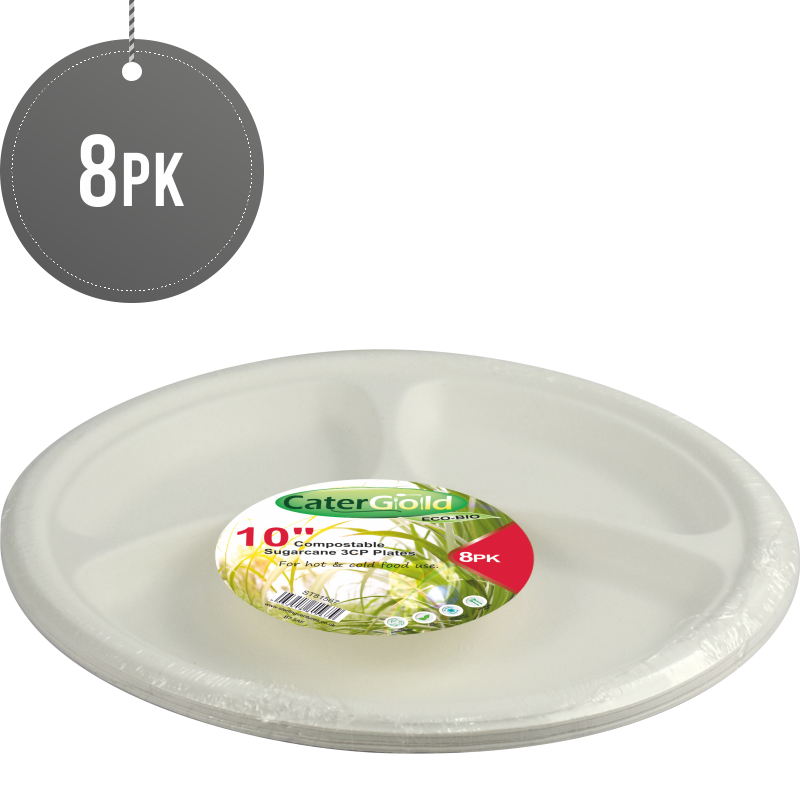 Eco-Bio Bagasse Bowls 12oz - 100 Pack | Disposable Sugarcane Fibre Bowls For Parties, Picnics, BBQs