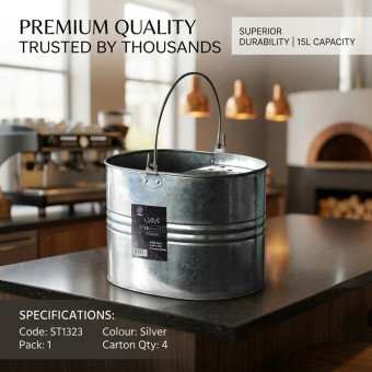 Galvanised Metal Mop Bucket 15L