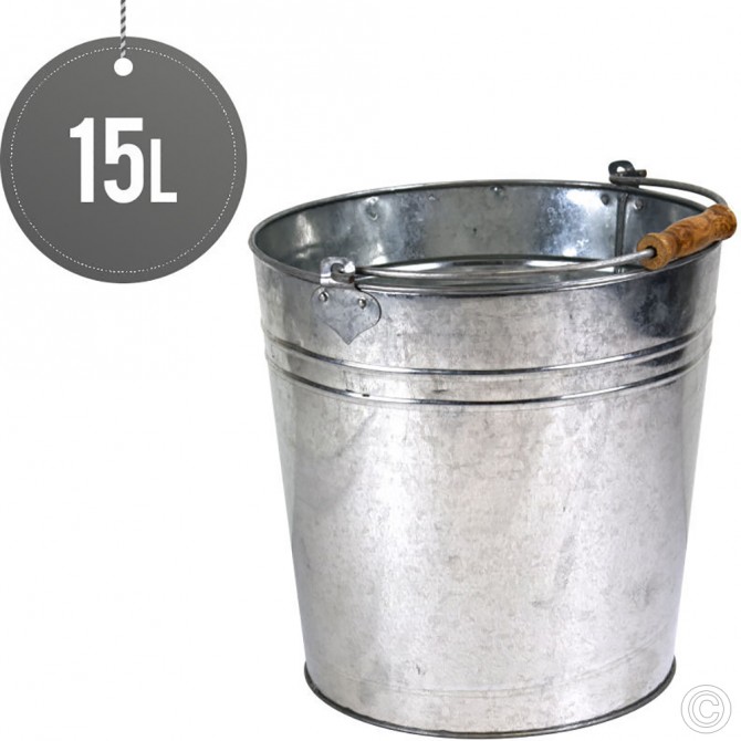 Galvanised Metal Bucket 15L image