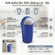 HDR Bullet Bin With Sliding Lid for Waste, Rubbish, Paper Bin 50L BINS & BUCKETS image