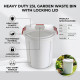 Heavy Duty Plastic Garden Waste Bin With Locking Lid 23L BINS & BUCKETS image