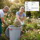 Heavy Duty Plastic Garden Waste Bin With Locking Lid 46L image