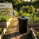 Heavy Duty Plastic Garden Waste Bin With Locking Lid 46L BINS & BUCKETS image