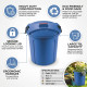 Heavy Duty Plastic Garden Waste Bin With Locking Lid 75L BINS & BUCKETS image