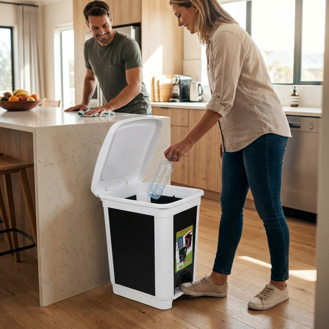 Pedal Bin Recycle & Trash Can 30L image