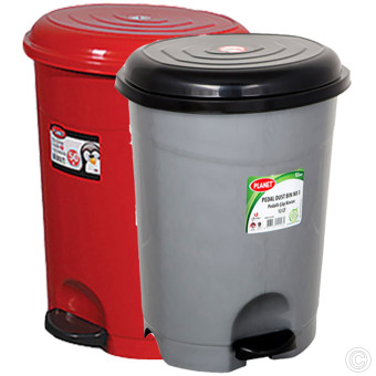 Plastic Pedal Bin 50L Red
