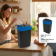 Plastic Recyling Bin With Double Swing Lid 18L With Blue Lid BINS & BUCKETS image