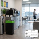 Plastic Recyling Bin With Double Swing Lid 18L With Green Lid BINS & BUCKETS image