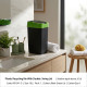 Plastic Recyling Bin With Double Swing Lid 18L With Green Lid BINS & BUCKETS image