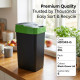 Plastic Recyling Bin With Double Swing Lid 35L With Green Lid BINS & BUCKETS image