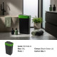 Plastic Recyling Bin With Double Swing Lid 35L With Green Lid BINS & BUCKETS image