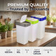 Plastic Recyling Bin With Double Swing Lid 60L BINS & BUCKETS image