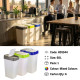 Plastic Recyling Bin With Double Swing Lid 60L BINS & BUCKETS image