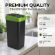 Plastic Recyling Bin With Double Swing Lid 60L With Green Lid BINS & BUCKETS image