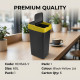 Plastic Recyling Bin With Double Swing Lid 60L With Yellow Lid BINS & BUCKETS image