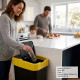 Plastic Recyling Bin With Double Swing Lid 60L With Yellow Lid BINS & BUCKETS image